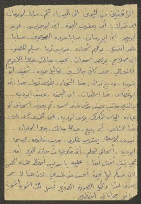 وصف لصورة مكتوب بخط اليد، ثمانينيات القرن العشرين