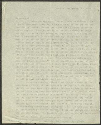 رسالة لخليل توما من صديقه، نيقوسيا، 1976