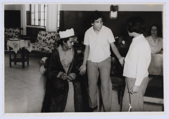 Students from Dar al-Yatemat during a theatrical performance at Homecoming