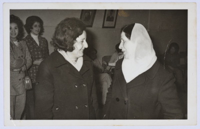 A Photograph of Two Members of the Arab Women Union Society - Nablus, 1974