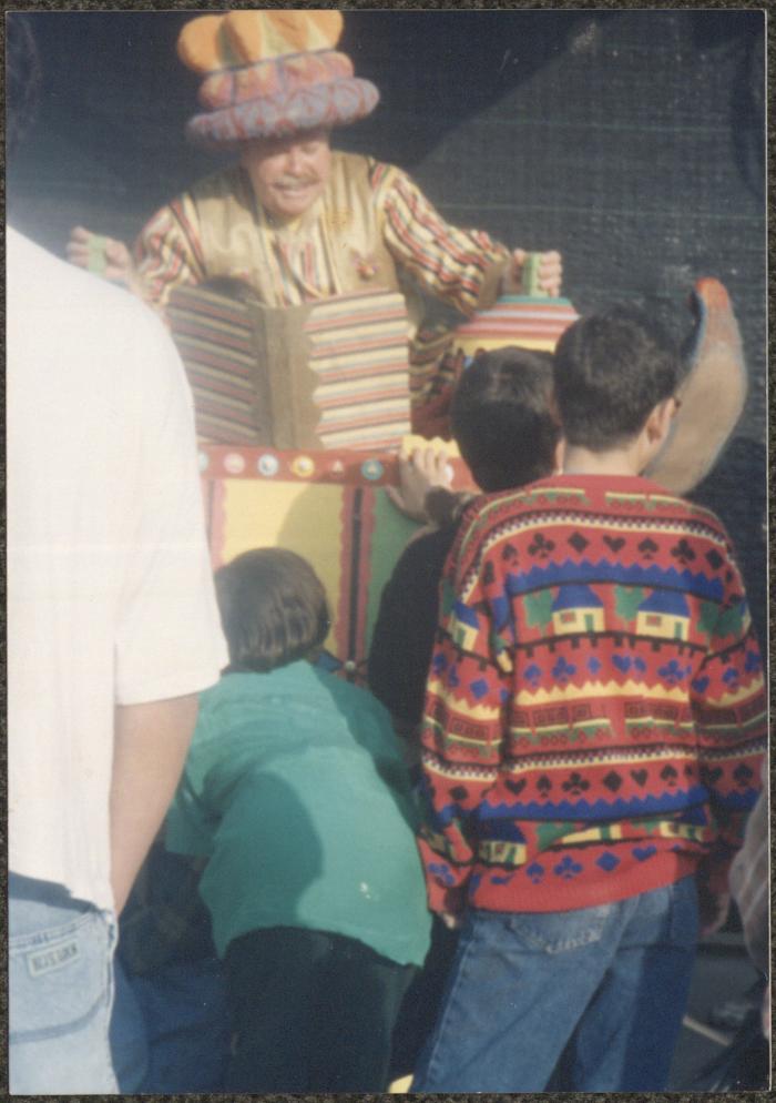 Abu al-Ajab during the Nuwar Nisan Week, Ramallah, 1996