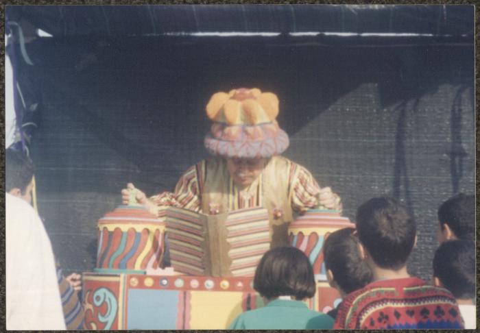 Abu al-Ajab during the Nuwar Nisan Week, Ramallah, 1996