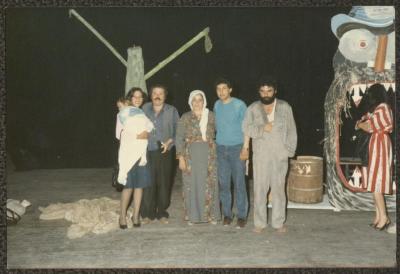 A Photo of Part of the Cast "al-Ama Wal-Atrash" Play 