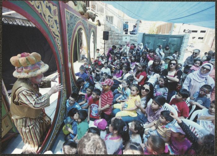 Abu al-Ajab Participating in the Nuwar Nisan Festival, Ramallah, 2013