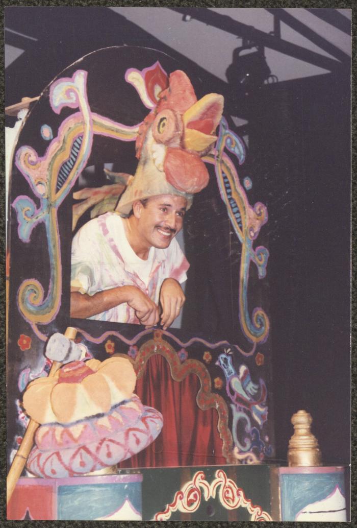 Musa Nofal on al-Siraj Theatre Stage, Ramallah, 1994