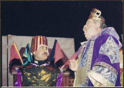 
A Scene from "Qaraqoush Wal Musiqa" Play, Ramallah, 1998
