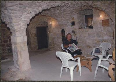 Adel Tartir at the "Wonder Box" Theatre Headquarters, Ramallah, 2004
