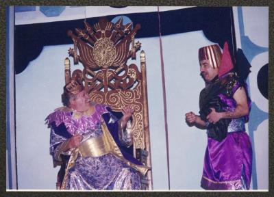 
A Scene from "Qaraqoush Wal Musiqa" Play, Ramallah, 1998
