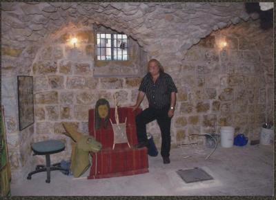 Adel Tartir at the "Wonder Box" Theatre Headquarters, Ramallah, 2004