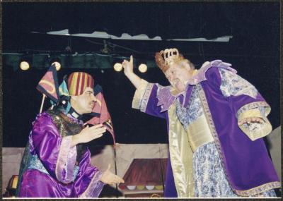 
A Scene from "Qaraqoush Wal Musiqa" Play, Ramallah, 1998
