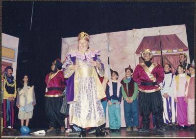 
A Scene from "Qaraqoush Wal Musiqa" Play, Ramallah, 1998
