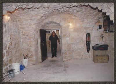 Adel Tartir at the "Wonder Box" Theatre Headquarters, Ramallah, 2004