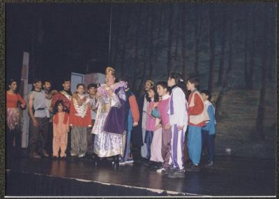 
A Scene from "Qaraqoush Wal Musiqa" Play, Ramallah, 1998
