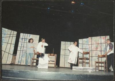A Scene from the "Kollo Arremote" Play, Ramallah, 1997