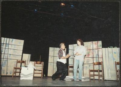 A Scene from the "Kollo Arremote" Play, Ramallah, 1997