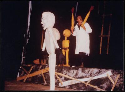 A Scene from the "Ras Roos" Play, Birzeit, 1984