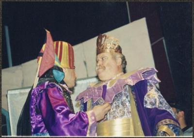 
A Scene from "Qaraqoush Wal Musiqa" Play, Ramallah, 1998
