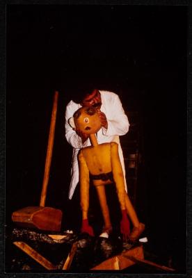 A Scene from the "Ras Roos" Play, Birzeit, 1984
