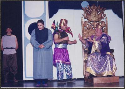 
A Scene from "Qaraqoush Wal Musiqa" Play, Ramallah, 1998
