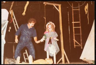 A Scene from the "Ras Roos" Play, Birzeit, 1984