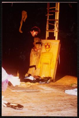 A Scene from the "Ras Roos" Play, Birzeit, 1984