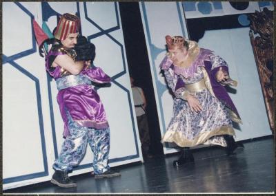 
A Scene from "Qaraqoush Wal Musiqa" Play, Ramallah, 1998

