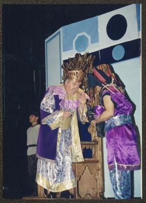 
A Scene from "Qaraqoush Wal Musiqa" Play, Ramallah, 1998
