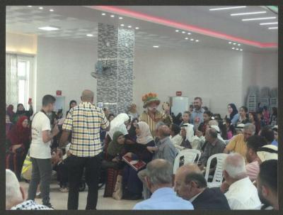 Adel Tartir at the "Hikayat abu al-Ajab" Show, Turmus Ayya,  2018
