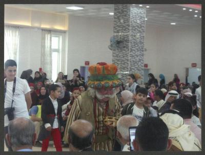 Adel Tartir at the "Hikayat abu al-Ajab" Show, Turmus Ayya,  2018
