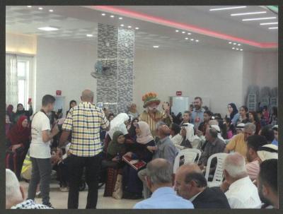 Adel Tartir at the "Hikayat abu al-Ajab" Show, Turmus Ayya,  2018
