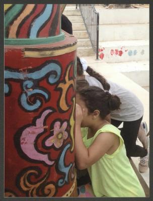 A Child Looking inside the "Wonder Box", 13 September 2018