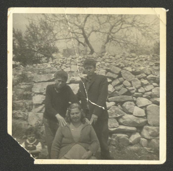 Adel and Omar Tartir with Their Mother, Ramallah, 1 April 1968
