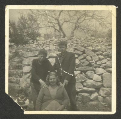 Adel and Omar Tartir with Their Mother, Ramallah, 1 April 1968