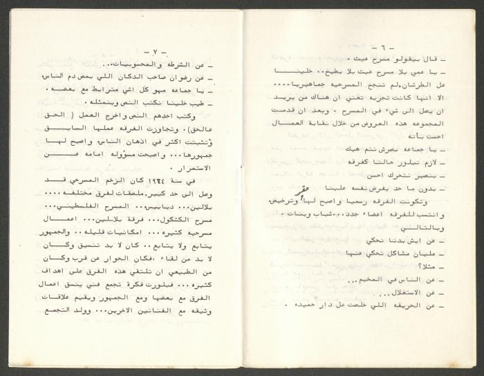 A Chronological Timeline of the Establishment of the Theatre Movement in Palestine