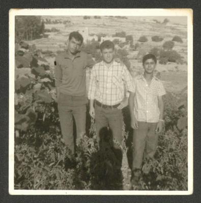 Adel Tartir, Salim Owais, and Arafat Arafat, Ramallah, 8 July 1969