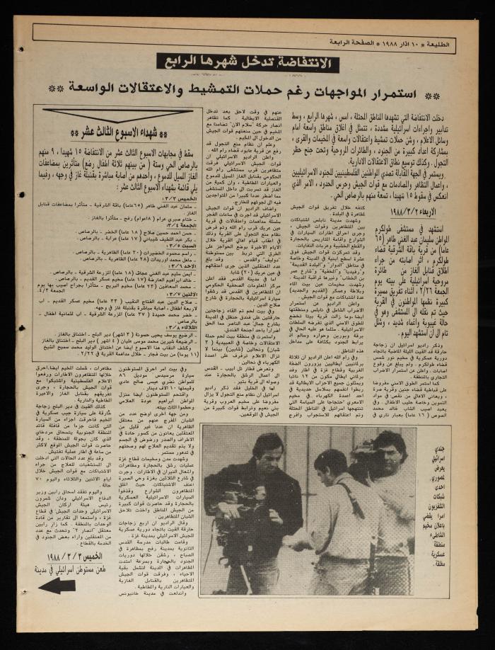 Attali'ah Newspaper, Issue No. 523, 10 March 1988
