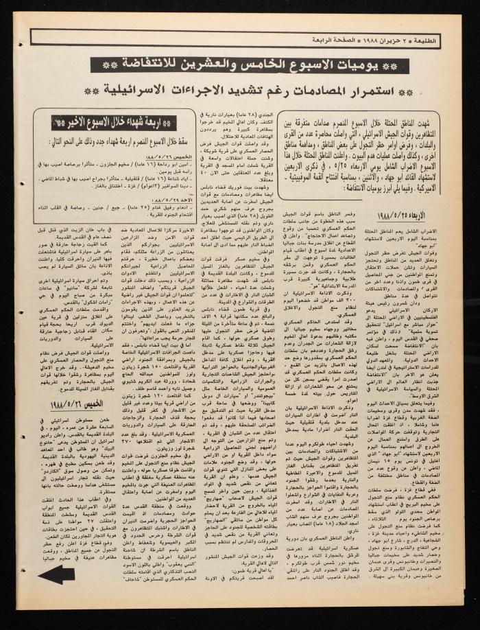 العدد 535 من جريدة الطليعة، 2 حزيران 1988