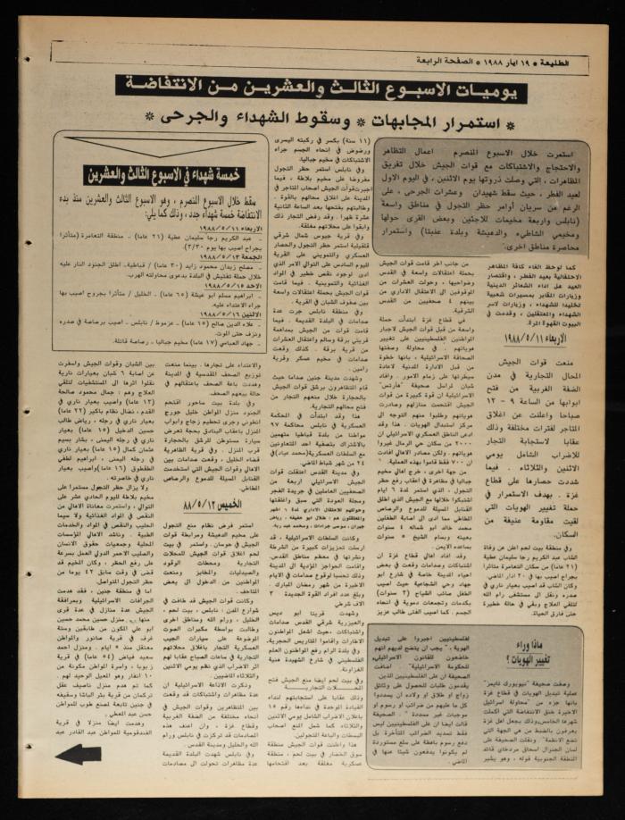 العدد 533 من جريدة الطليعة، 19 أيار 1988