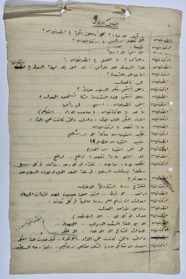 A Playscript by Yaʿqub ash-Shaumaly