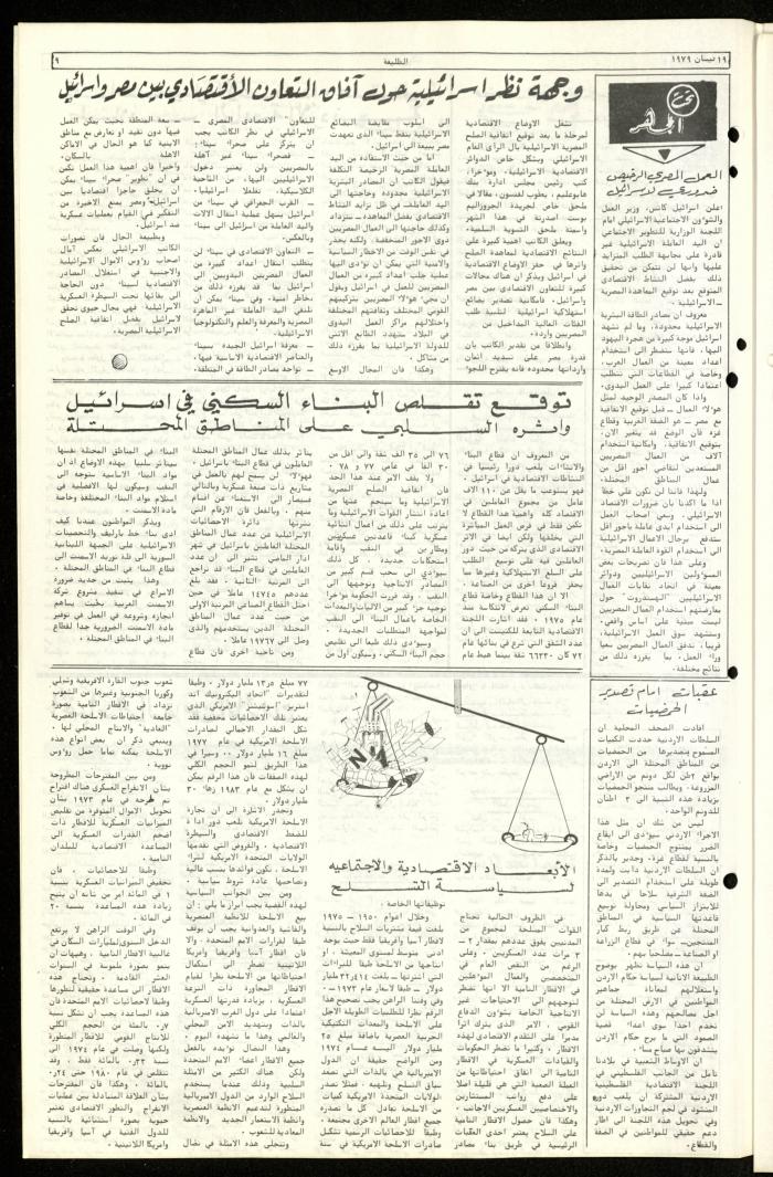 العدد  التاسع والخمسون من جريدة الطليعة، 19 نيسان 1979