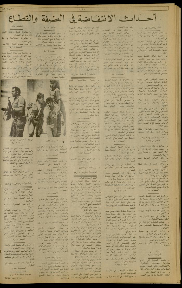 Issue 216 of the Attali'ah Weekly, 22 April 1982