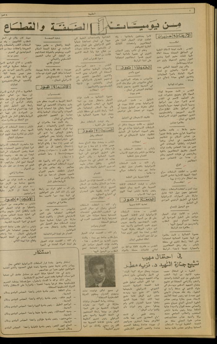 Issue 227 of the Attali'ah Weekly, 8 July 1982