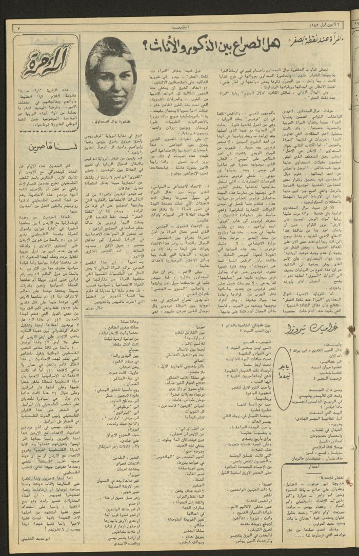 العدد 248 من جريدة الطليعة الأسبوعية، 2 كانون الأول  1982