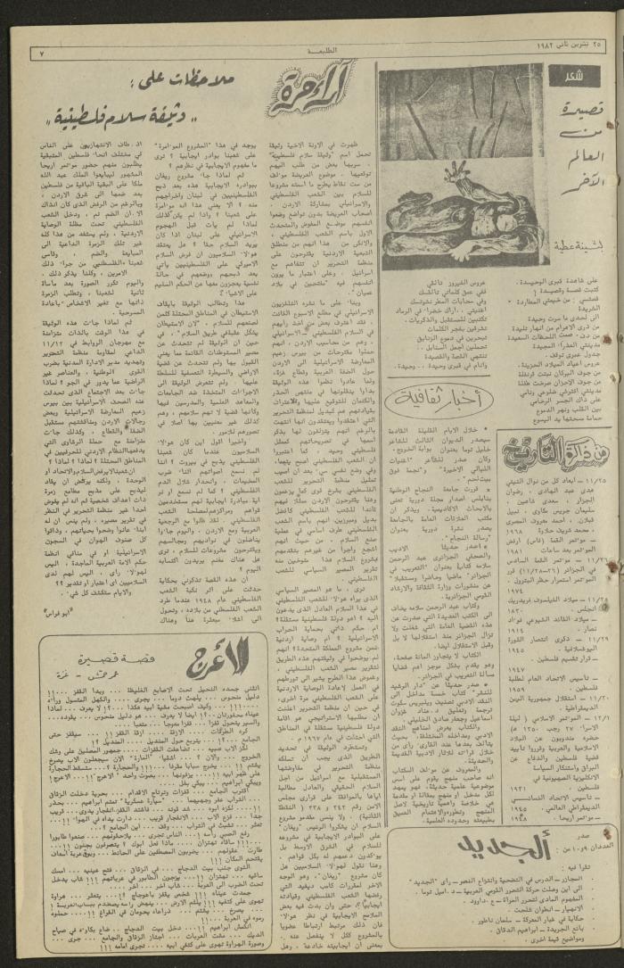 Issue 247 of the Attali'ah Weekly, 25 November 1982