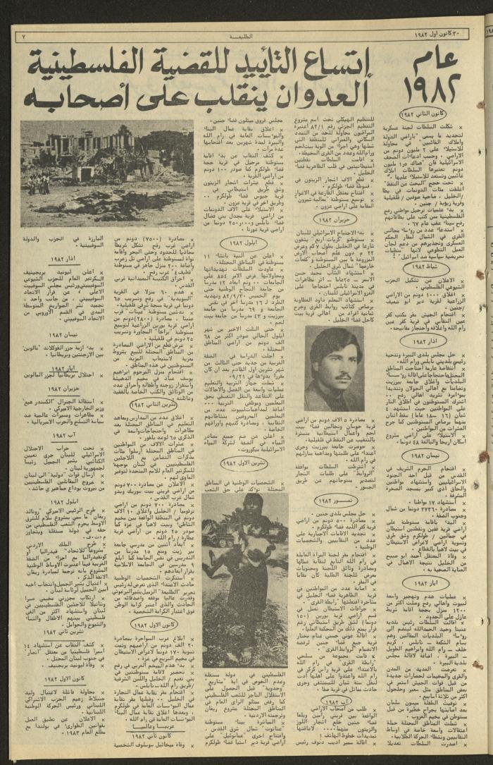 Issue 252 of the Attali'ah Weekly, 30 December 1982