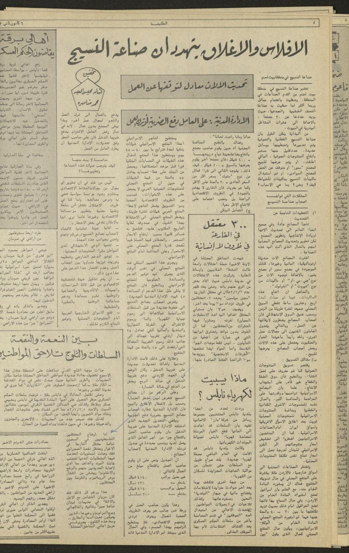 العدد 253 من جريدة الطليعة الأسبوعية، 6 كانون الثاني 1983