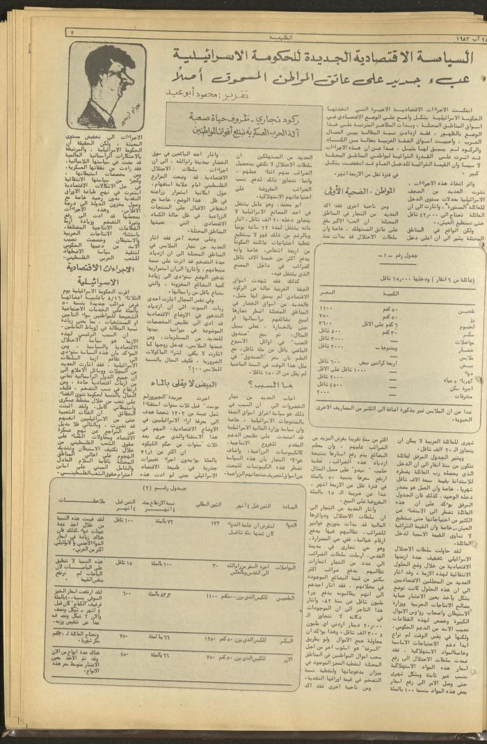 Attali'ah Newspaper, Issue No. 286, 25 August 1983