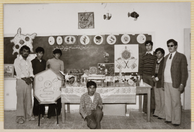 Students of the Arab Institute in Abu Dis during one of the science classes