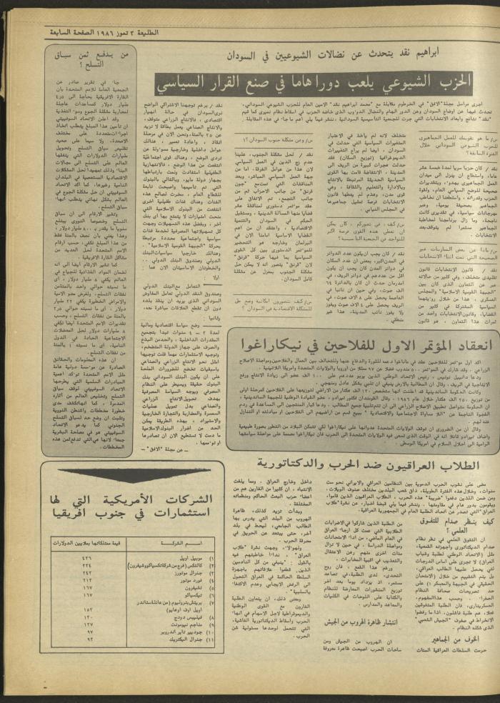 Attali'ah Newspaper, Issue 435, July 3 1986