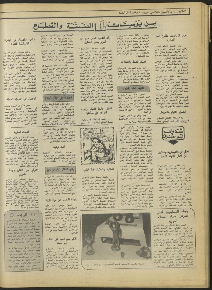 العدد 462 من جريدة الطليعة، 8 كانون الثاني 1987